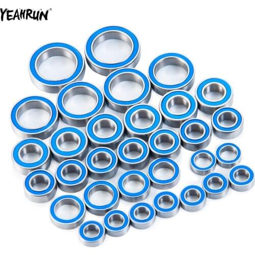 YEAHRUN 32pcs Complete Ball Bearings Kit Rubber Sealed Bearing Chrome Steel For 1/10 RedCat Gen8 RC Car Upgrade Parts