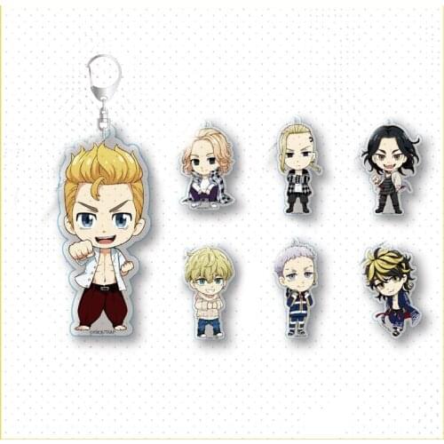 Tokyo Revengers Acrylic Keychain Sano Manjiro Hanagaki Takemichi Pendant Keyring Anime Fashion Bag Gift Charm Cartoon Cute Xmas