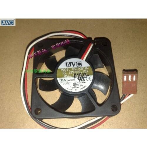 Original For AVC C5010B12M three lines 5cm 50mm fan DC 12V 0.15A server inverter cooler