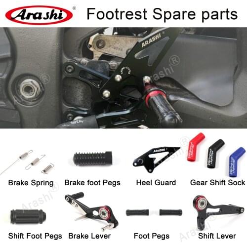 Arashi Spare Parts Adjustable Rearsets Replacement Shift Linkage Lever Gear Selector Motorcycle Footrest Spare Parts Foot Pegs