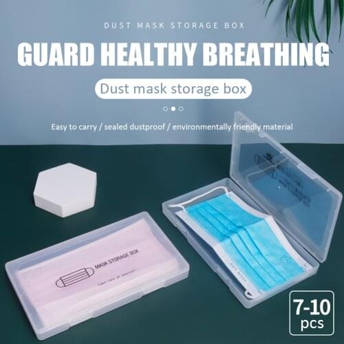 Portable Mask Storage Box Mask Case Household Moisture-proof Mask Box Go Out Dustproof Storage Mask Container Organizer Holde