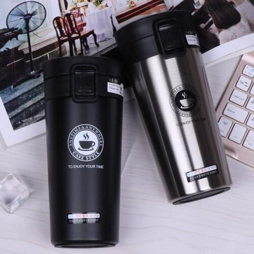 380ml Portable Travel Coffee Mug Car Mug Thermocup Thermo Water Bottle Stainless Steel Insulated Thermos Tumbler Vacuum Flask