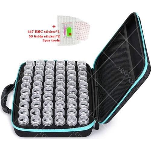 60/120 Bottles 5d Diamond Painting Accessories tools Storage Box Carry Case diamant painting tools Container Bag