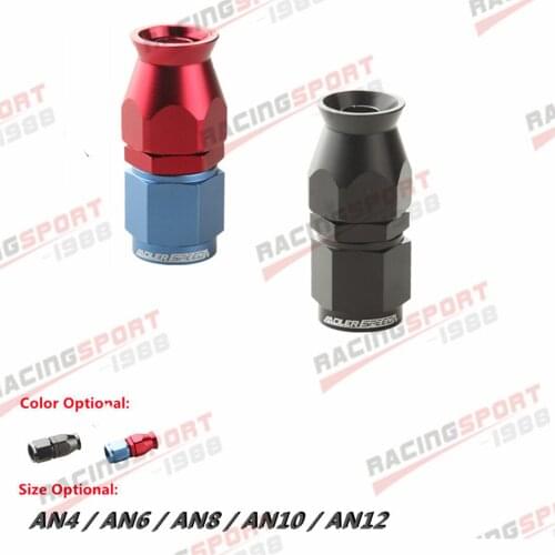 AN4 AN6 AN8 AN10 AN12 Straight Aluminum Reusable Swivel P-TFE Hose End Fitting