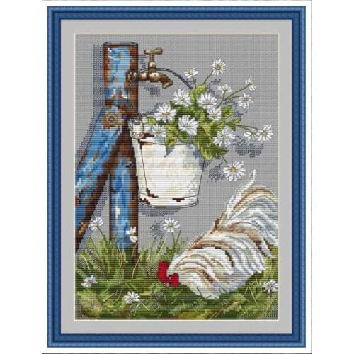 ZZ1743 DIY Homefun Cross Stitch Kit Packages Counted Cross-Stitching Kits New NOT PRINTED Cross stich Painting Christmas Wreath