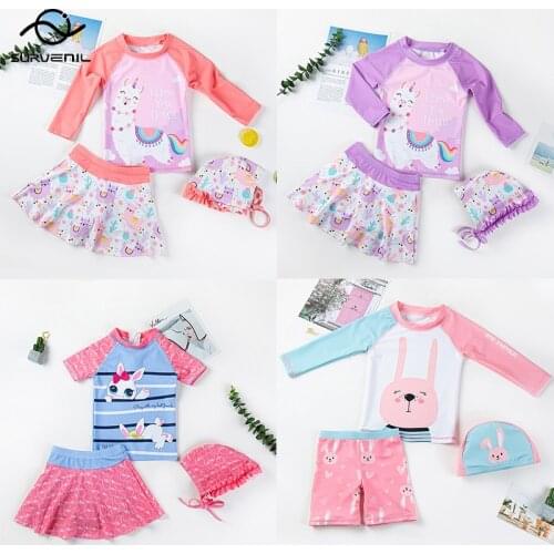 Swimsuit Kids 2021 New Childrens Swimwear Unicorn Swimming Suit for Girls UV Protection Beach Infant Toddler Girl Swim Suit