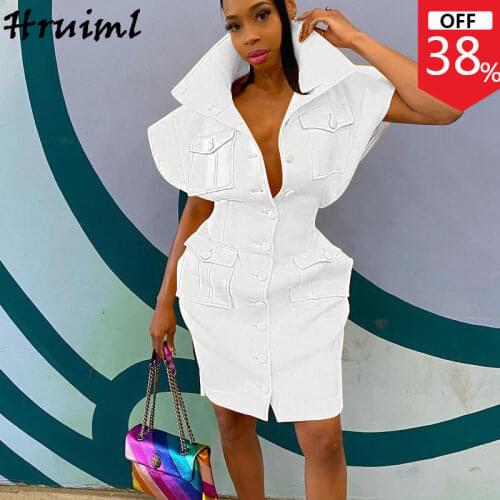Button Dress Office Lady Pockets Solid Color Fashion Dresses for Women Casual Elegant Stand Collar Personalized Women Clothing