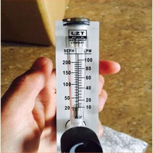 LZT-6T 10-100LPM Square Panel Type Gas Flowmeter Air Flow Meter rotameter LZT6T Tools Flow Measuring