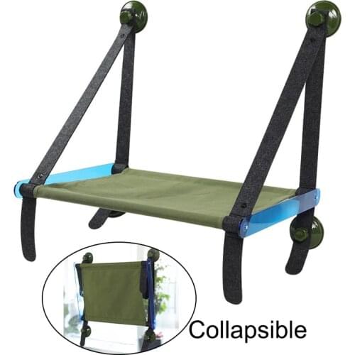 Pet Cat Hammock Foldable Hanging Swing Hammock 17kg Suction Cup Glass Window Sunbathing Srtifact Cat Supplies