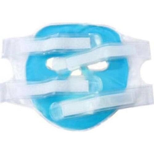 Cold Gel Face Mask Ice Compress Blue Full Face Moisturizing Relaxation Pack Cold Pad With Faicial Face Y3G2