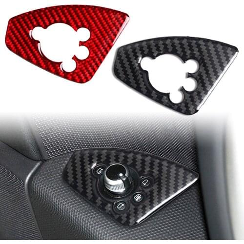 Carbon Fiber Style Car Interior Door Lock Button Cover Trim For Audi TT 8N 8J Mk1 Mk2 Mk3 TTRS 2008-2014 RHD