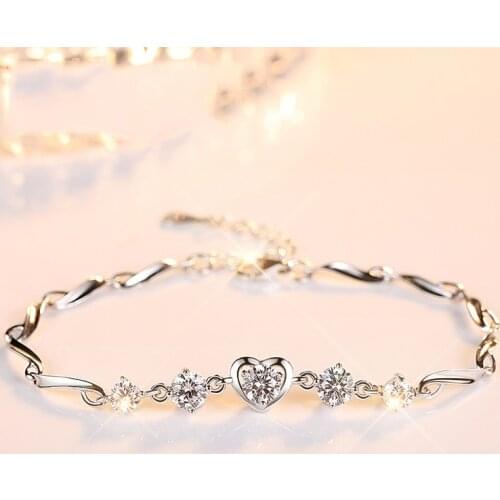 Trendy Bracelet For Women 100% Genuine 925 Sterling Silver Bracelet Jewelry Accessories Anniversary Gift For Lady Party