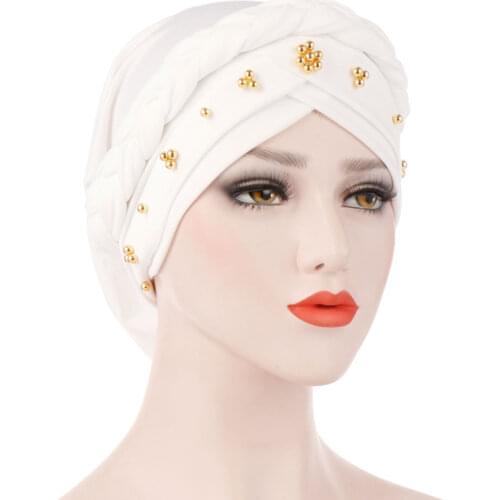 Muslim Turban Scarf Women Cap Solid Color Underscarf Hijab Cap Female Rivet Decorated Inner Islamic Turbantes NEW