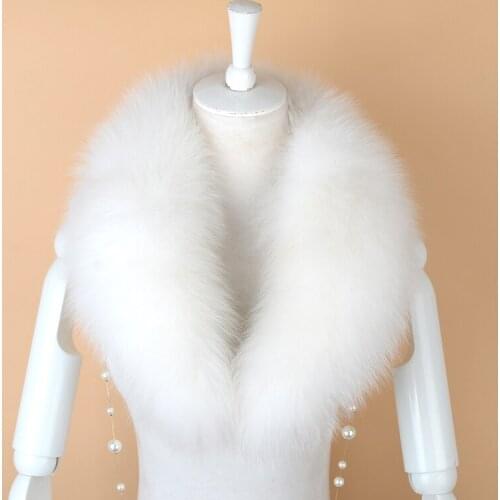 2020 new winter real oversized fox fur collar men and women universal whole fur scarf bib
