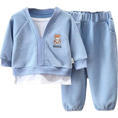 New Spring Autumn Baby Boys Clothes Suit Children Cotton Sports T-Shirt Pants 2Pcs/Sets Toddler Casual Costume Kids Tracksuits