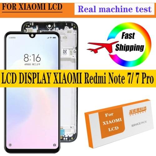 Original 6.3" Display with frame for Xiaomi Redmi Note 7 Redmi Note 7 Pro LCD Touch Screen Digitizer Assembly Repair Parts
