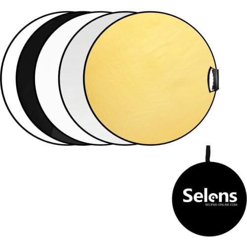 Selens 60/80/110cm 5 in 1 reflector photography collapsible light reflector spotlight reflector for photography flash reflector
