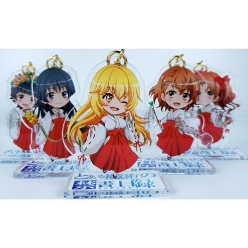 Anime To aru majutsu no index Misaka Mikoto Cosplay Stand Figure Acrylic Accelerator Cartoon Desk decoration model plate Gifts