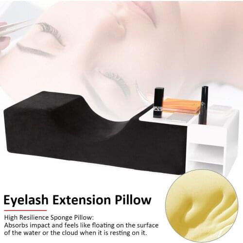 Eyelash Extension Pillow Grafting Eyelashes Lash Pillow Neck Support Ergonomic Curve Memory Foam Professional Makeup Tools