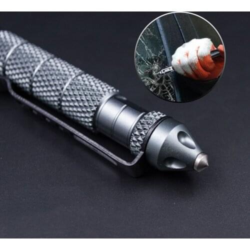 1Piece Non-slip Metal Ballpoint Pens Creative Pens Multifunctional Ball Pens For Boys Gifts Novelty Tactical Protect Tools