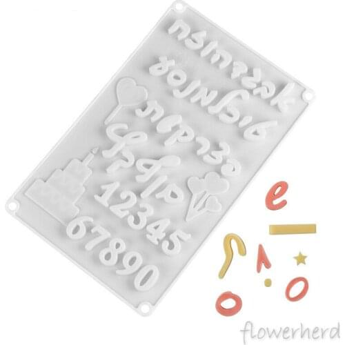 Creative Mold 3D DIY Digital Hebrew Letter Cake Mold Food Grade Nonstick Silicone Mold Cake Decoration Baking Tools Silicon Mold