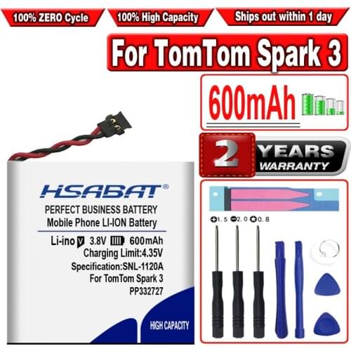 HSABAT WT-TTS3 Replacement 600mAh Battery For TomTom Spark 3 Smart Watch Smartwatch PP332727