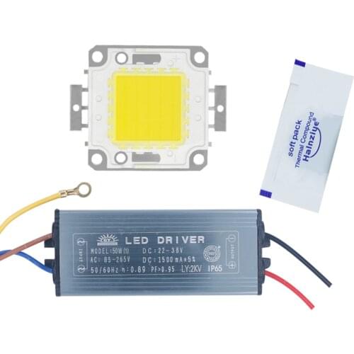 50W Watt LED Chip+Drive100-240V+Thermal Compound Pure Copper Stent Floodlight Spot light Lawn LED Integrated Light Lamp Lights