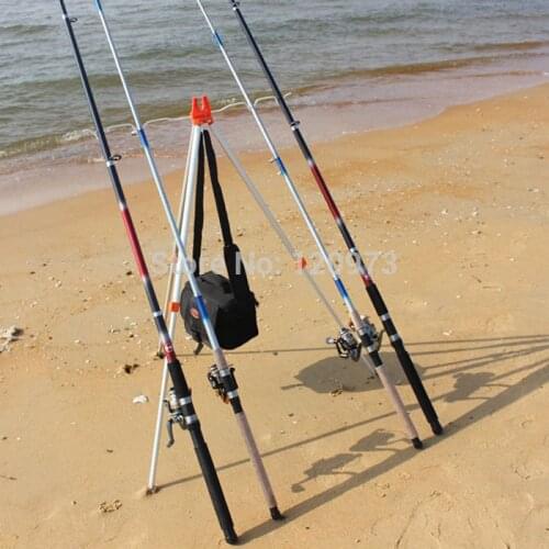 Aluminum Alloy 3 Leg Rod Support Telescopic Rod Tripod Surf Rod Stand Portable Super Light Fishing Tackle Feeder Match Carp