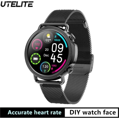 UTELITE V25 Smart Watch 1.28 inch Screen IP67 Waterproof Womens Watches Wristband Body Temperature VC31 Heart Rate pk mx11 mx12