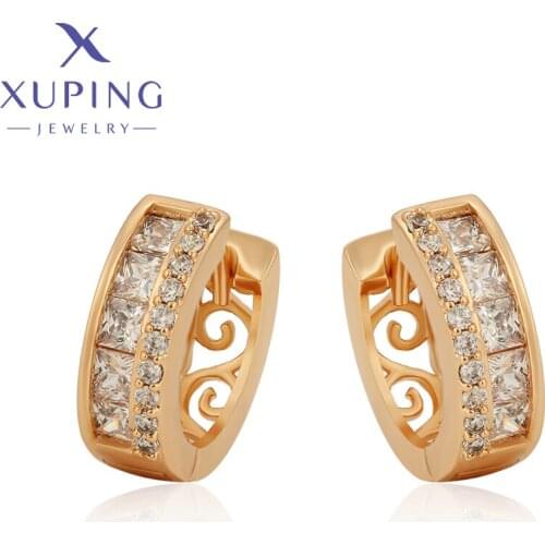 Xuping Jewelry New Arrival Fashion Chain Hoop Earrings For Women Gift A00786656