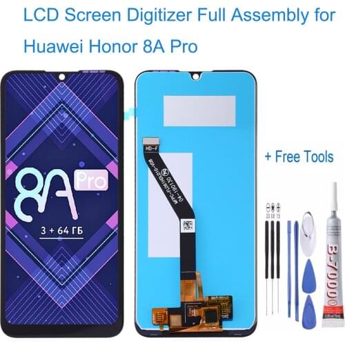 Display LCD Screen and Digitizer Full Assembly for Honor 8A Pro JAT-L09, JAT-L29, JAT-AL00, JAT-TL00 Free Tools