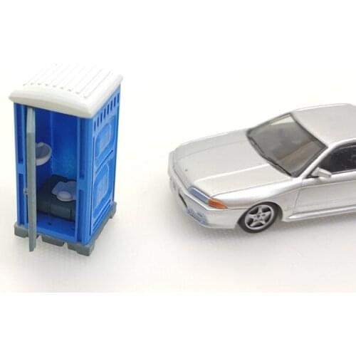 1:64 Handmade Car Model Scene Simulation Moveable Toilet Garage Sand Table Decoration Diorama