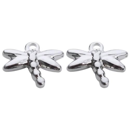 10pcs/lot dragonfly 13mm*10mm Connector Metal Alloy Pendant For DIY bracelet Jewelry Making fghs
