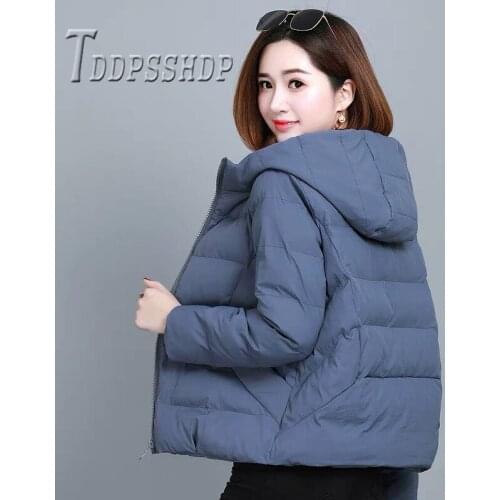 2019 4 Colors Can Choose Women Parkas Zipper Short Style Female Coat