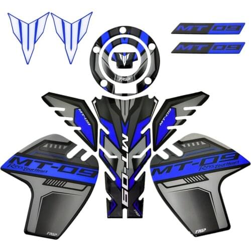 3D Epoxy Bike Motorcycle Stickers Gas Tank Pad Protector Side Custom Racing Decals For Yamaha Mt 09 Sp Mt09 Tracer 2018 2020