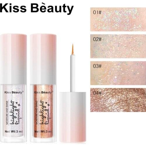 4 color Shining Liquid Eyeshadow Set Glitter Eye Shadow Lying Silkworm Waterproof Long Lasting Shimmer Party Cosmetic