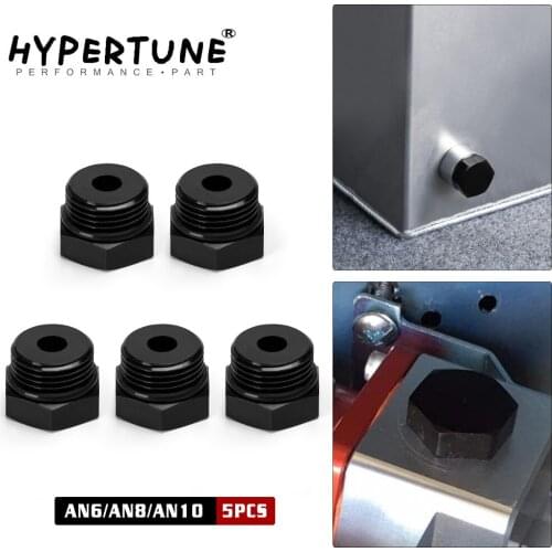 5 Pieces AN6 AN8 AN10 Male Block Off Cap Fitting Hex Head Plug With O-Ring Adapter Aluminum Alloy BL02