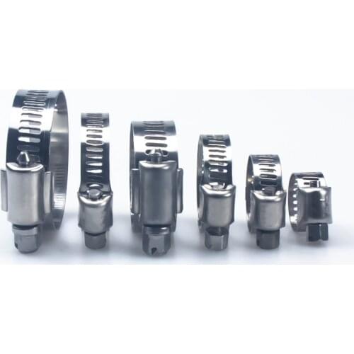 6mm-25mm 5pcs Stainless Steel Mini Fuel Line Pipe Hose Clamp Clip Optional Size for Air Water tube