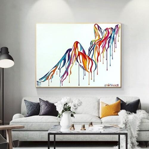 Abstract Woman Oil Painting on Canvas Posters and Prints Wall Art Portrait Pictures for Living Room Home Decor No Frame