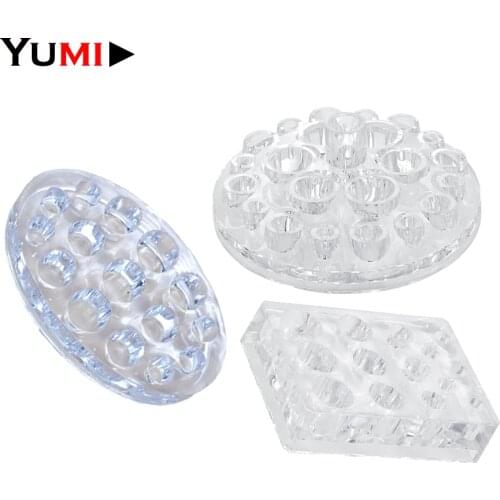 Acrylic Rectangle Oval Round Cover Tattoo Ink Pigment Cups Caps Stand Holder Case Storage Container Standing Rack Accessories