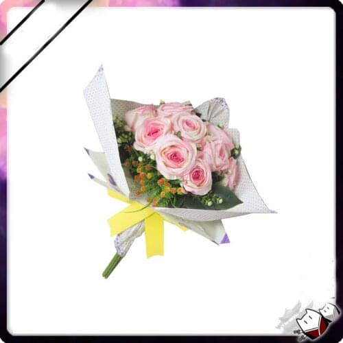 Anime Honor of Kings Cosplay Pure White Flower Marriage Xiao Qiao Roal Performance Holding Flower Props