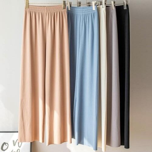 Middle and Big Childrens Wide-Leg Pants Womens Summer Wear Anti Mosquito Pants Straight-Leg Pants Summer Girls Casual Loose