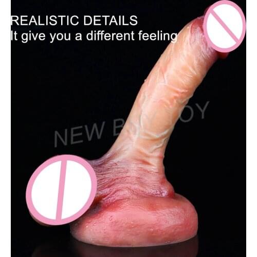 Big Suction Cup Liquid Silicone Penis Realistic Huge Testis Dildo Stimulate G Spot Soft Feeling Females Masturbation Sex Toys