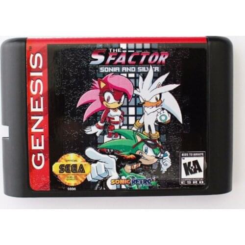 The S Factor Sonia And Silver 16 bit SEGA MD Game Card For Sega Mega Drive For Genesis