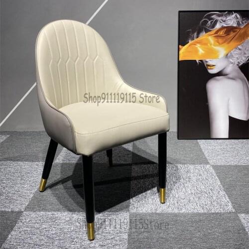 Customized Light Luxury Nordic Dining Chair Postmodern Simple Back Chair Small Family Home Chair Stool Restaurant Solid Wood Hot