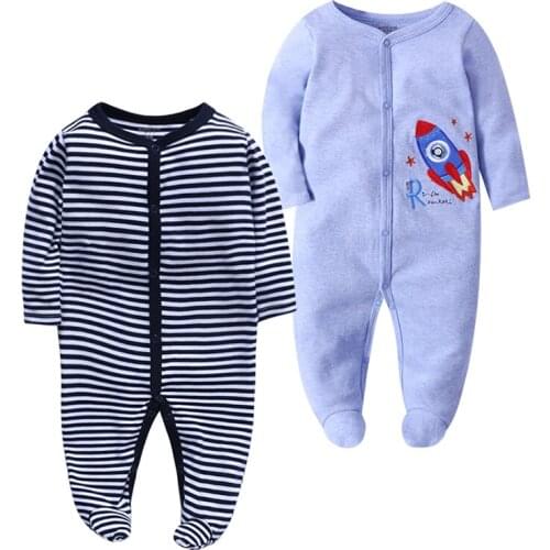 Newborn clothes Set baby boys Rompers girls Long Sleeved Babies Footed Pajamas Clothes Infant Jumpsuits kids Clothing