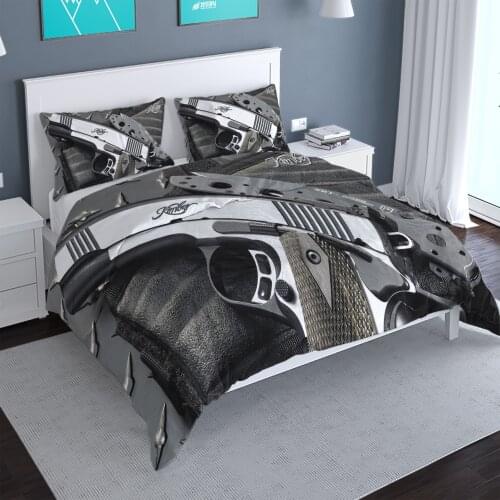 Autumn And Winter CSGO Pattern Bedding Quilt Cover Pillowcase 2 / 3PCS Single Double Bed Duvet Cove Queen Size Bed Sheets Set