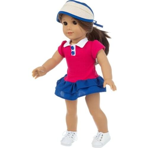 2020 New Tennis clothes Fit for American Girl Doll Clothes 18-inch Doll , Christmas Girl Gift(only sell clothes)