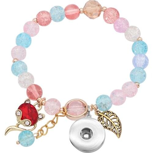 New Fashion 18mm Snap Button Bracelet DIY Jewelry KB014