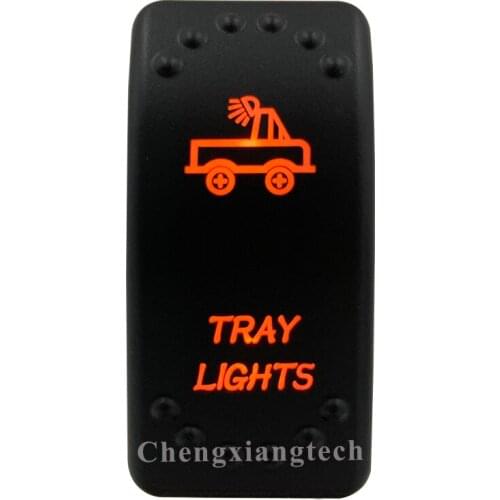 Orange Led- Car Boat Caravan Marine Rocker Switch- Laser Eatched- Tray Lights -12v 24v for Carling ARB NARVA 4X4 -Waterproof